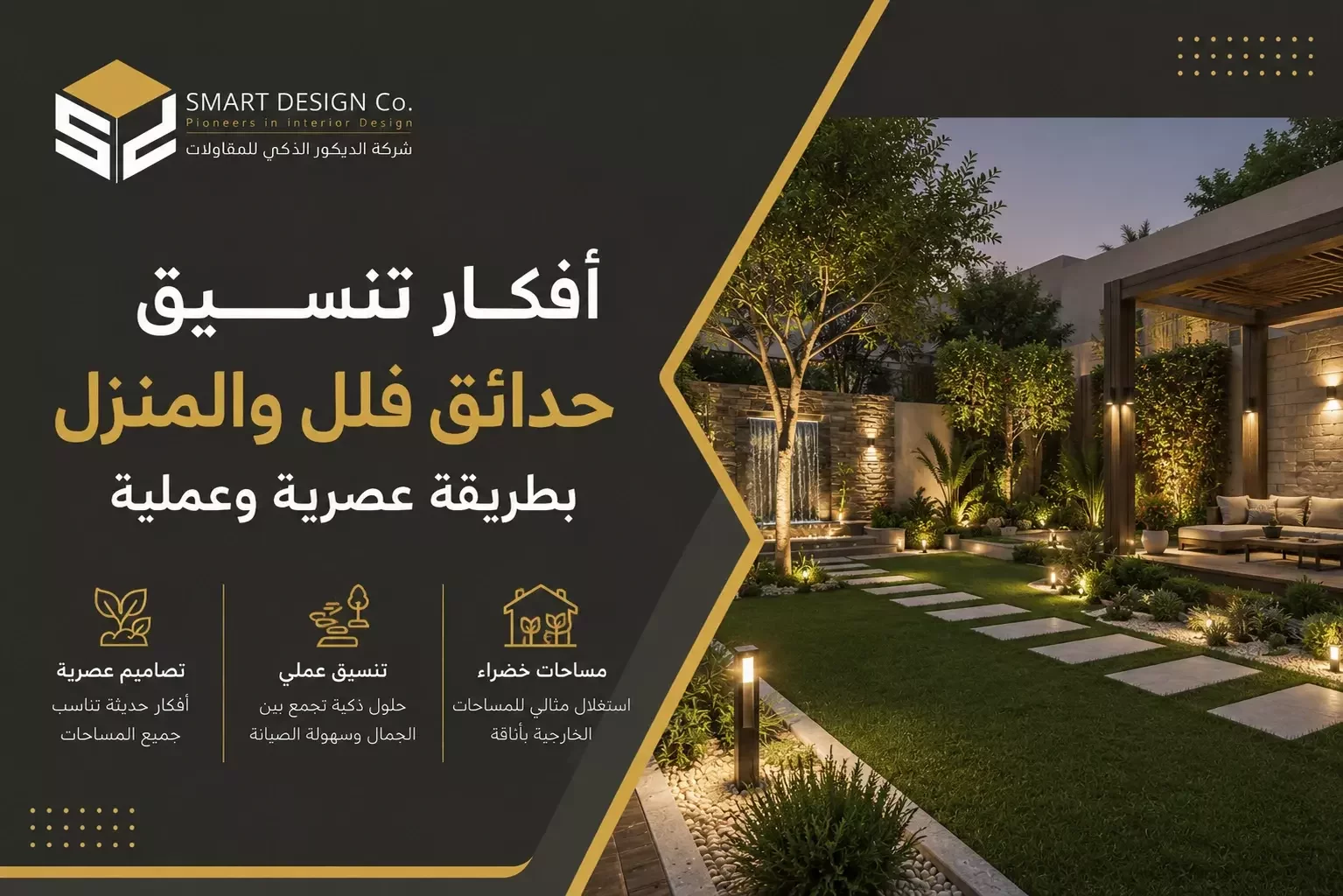 افكار تنسيق حدائق